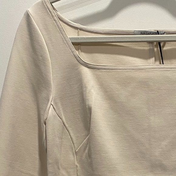 BRAND NEW, MM. LAFLEUR The Jace Top - Washable Ponte, Color Pearl, Size M - Picture 2 of 4